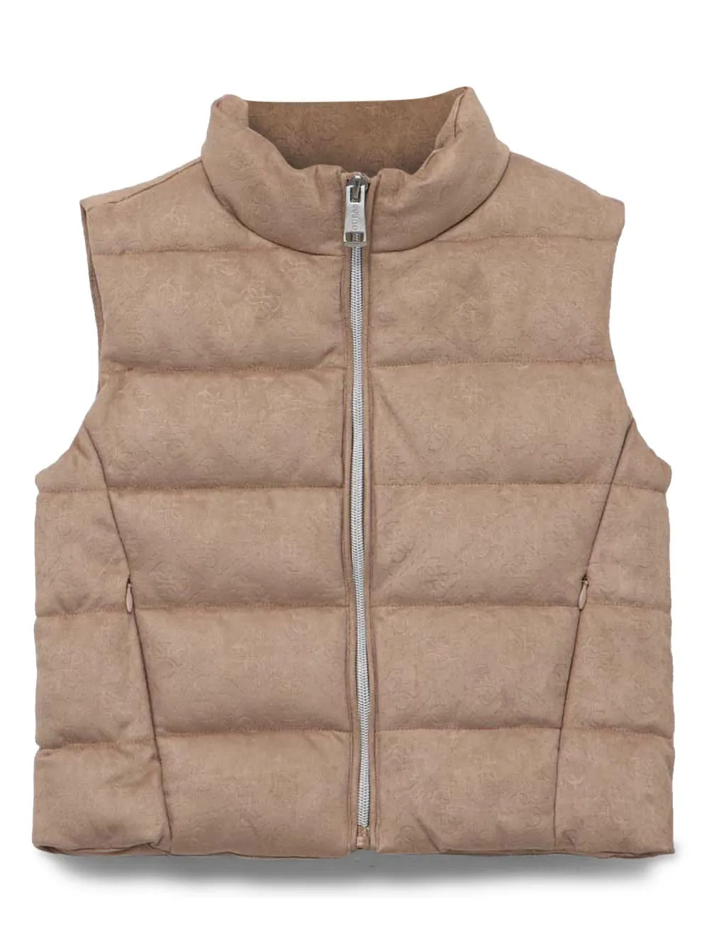 Guess kids 4G-jacquard gilet Beige