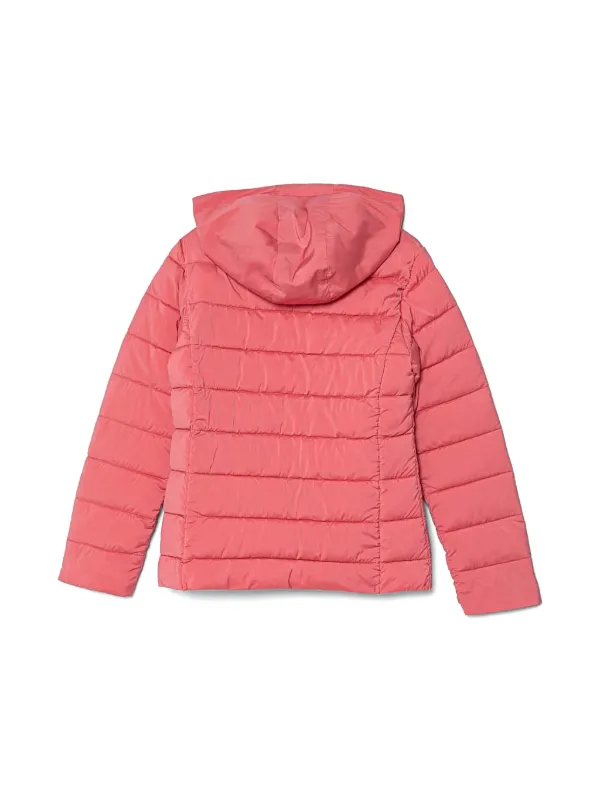 Guess Kids logo-appliqué Puffer Jacket Pink FARFETCH