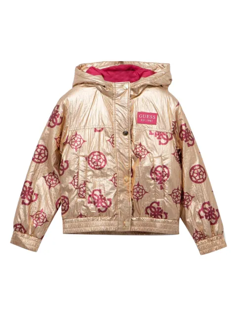 guess kids chamarra capitonada con logo