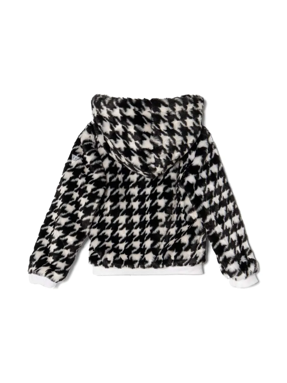 Guess kids houndstooth bomber jacket - Zwart