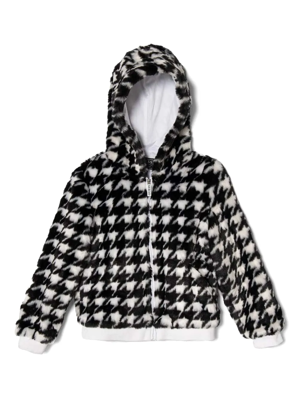 GUESS HOUNDSTOOTH BOMBER JACKET