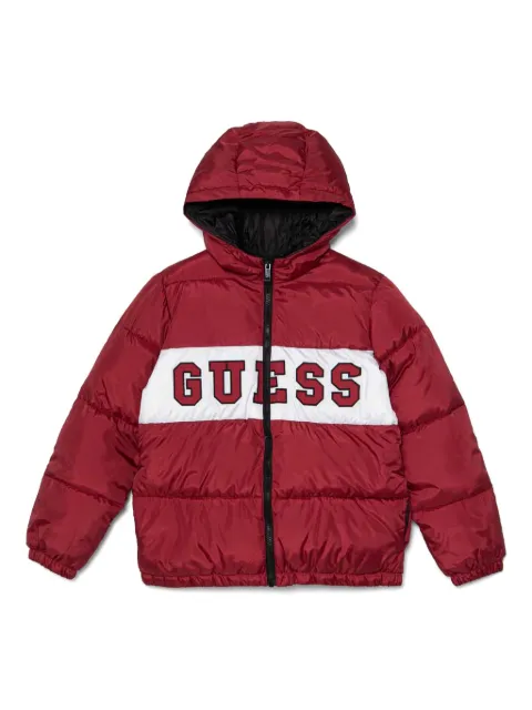 guess kids chamarra capitonada con logo