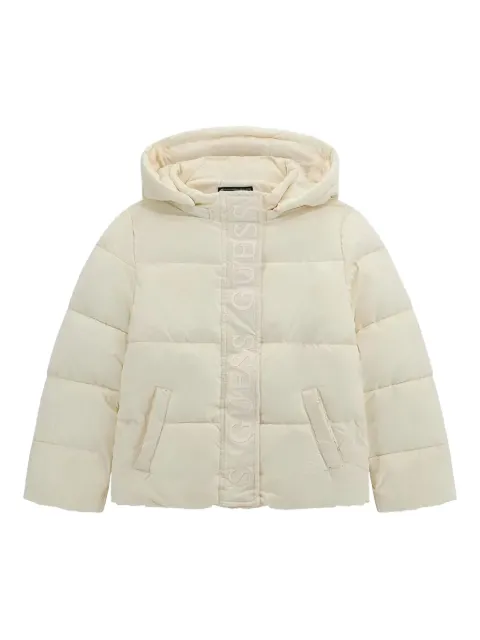 guess kids logo-trim puffer jacket