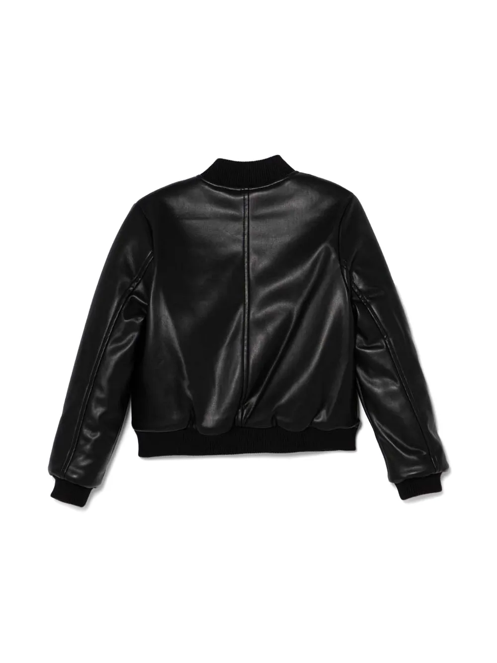 guess kids faux-leather bomber jacket - Zwart