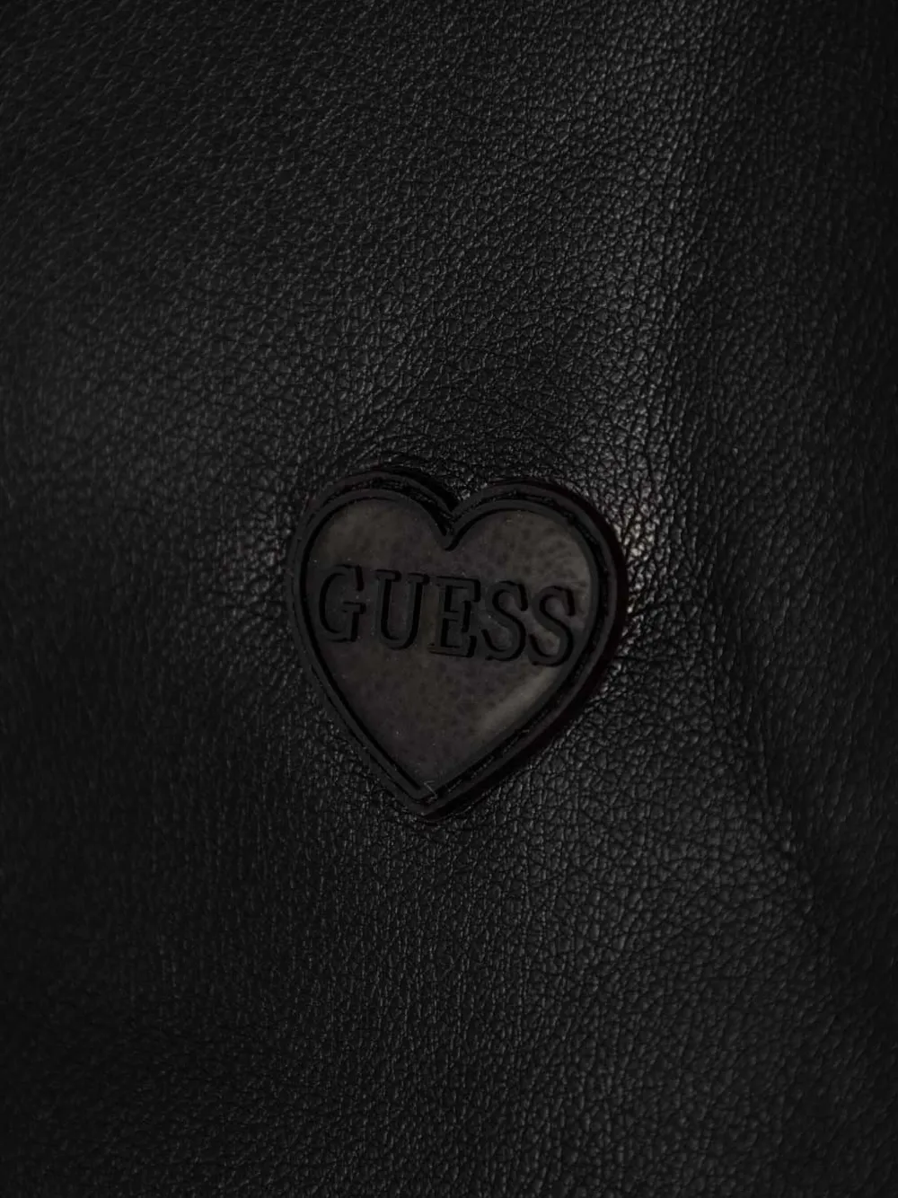 guess kids Bomberjack van imitatieleer Zwart