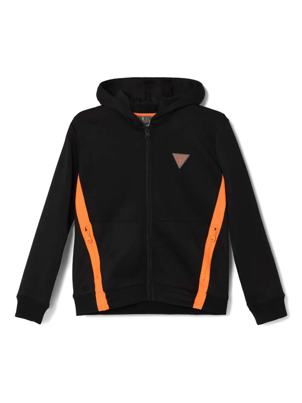 Guess kids Hoodie met logo Zwart