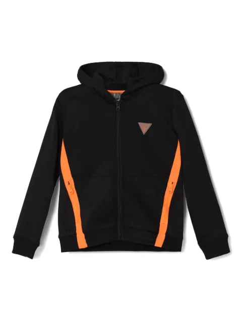 guess kids hoodie con logo y cierre