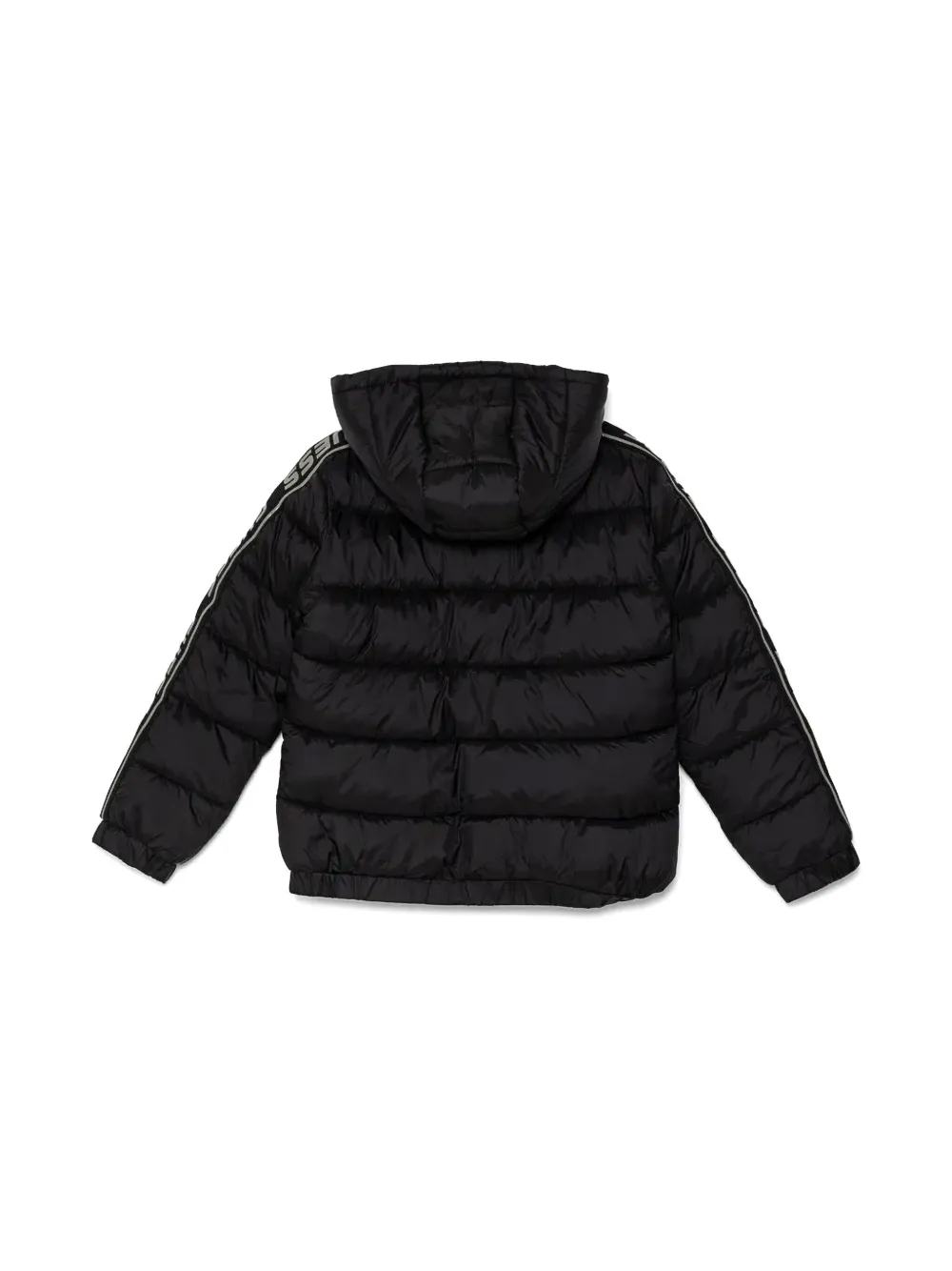 guess kids logo padded jacket - Zwart