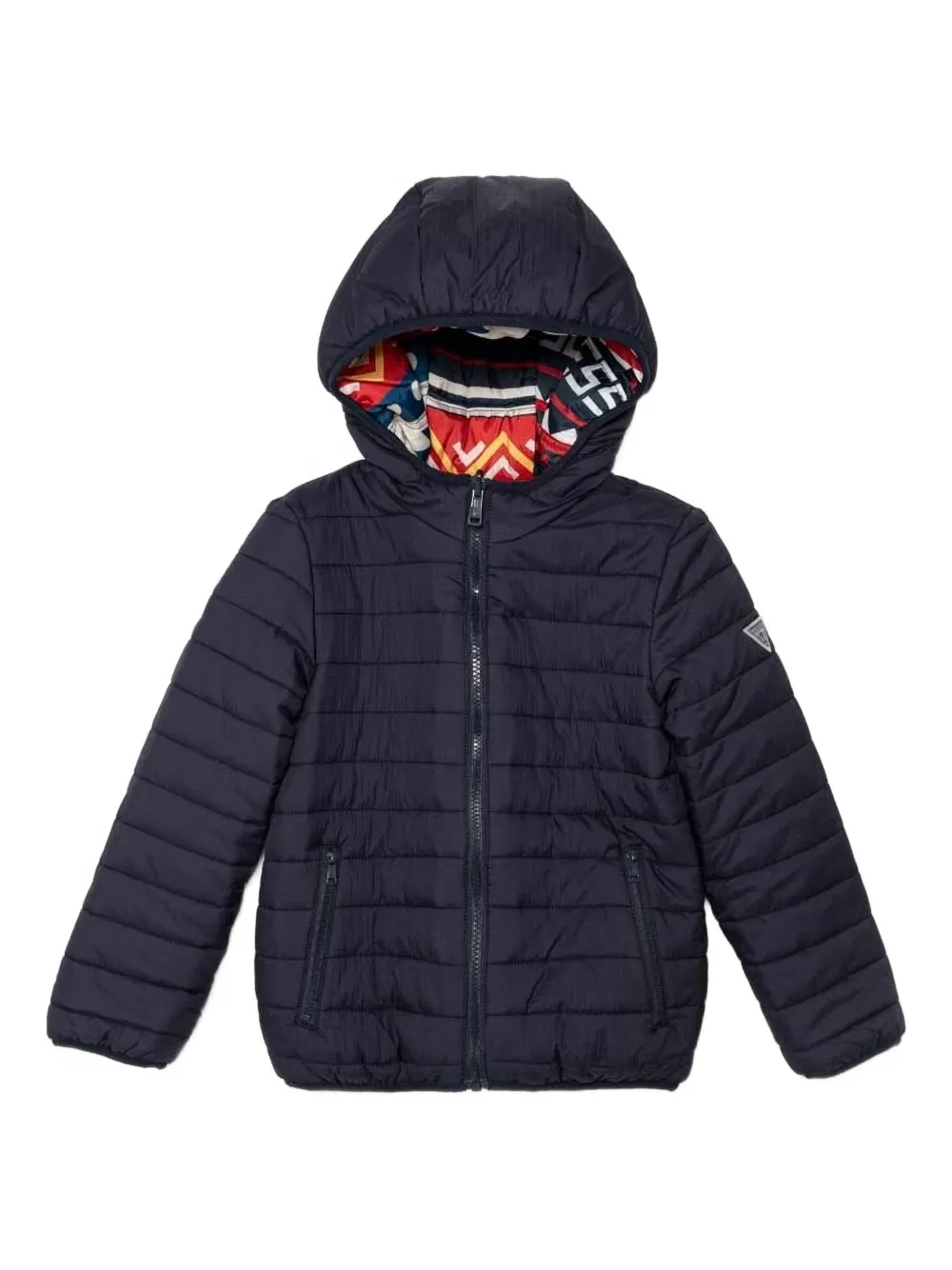 Guess kids Gewatteerd jack met voering met patroon Blauw
