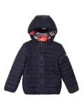 guess kids quilted patterned-lining padded jacket - Blue