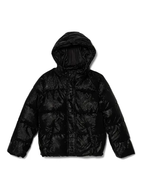 guess kids rhinestone-embellished puffer jacket