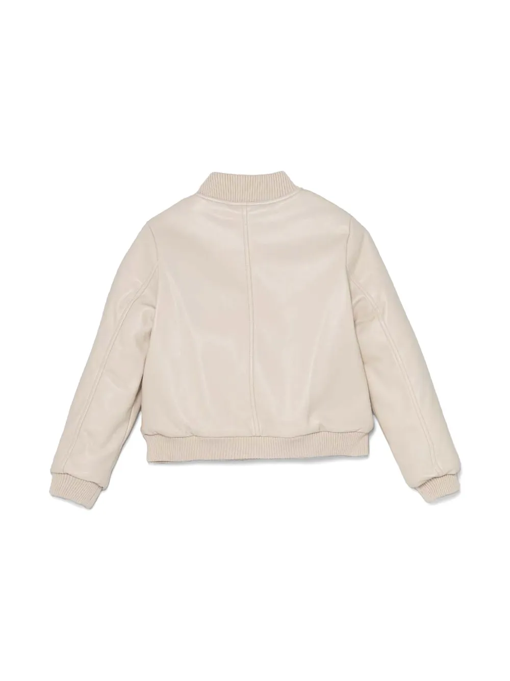 guess kids logo bomber jacket - Beige