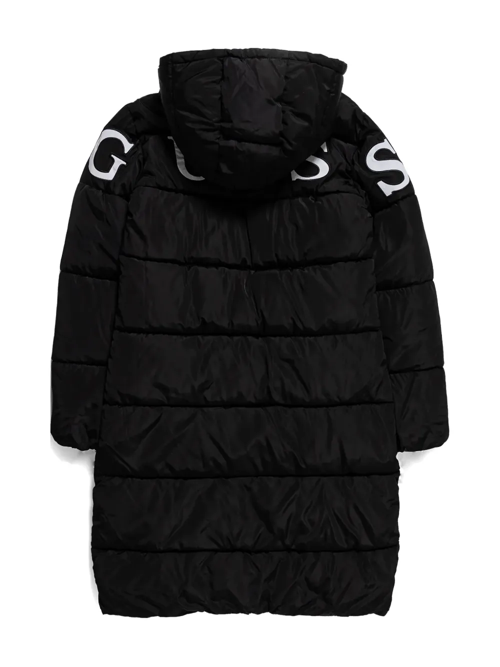 Guess kids logo puffer jacket - Zwart