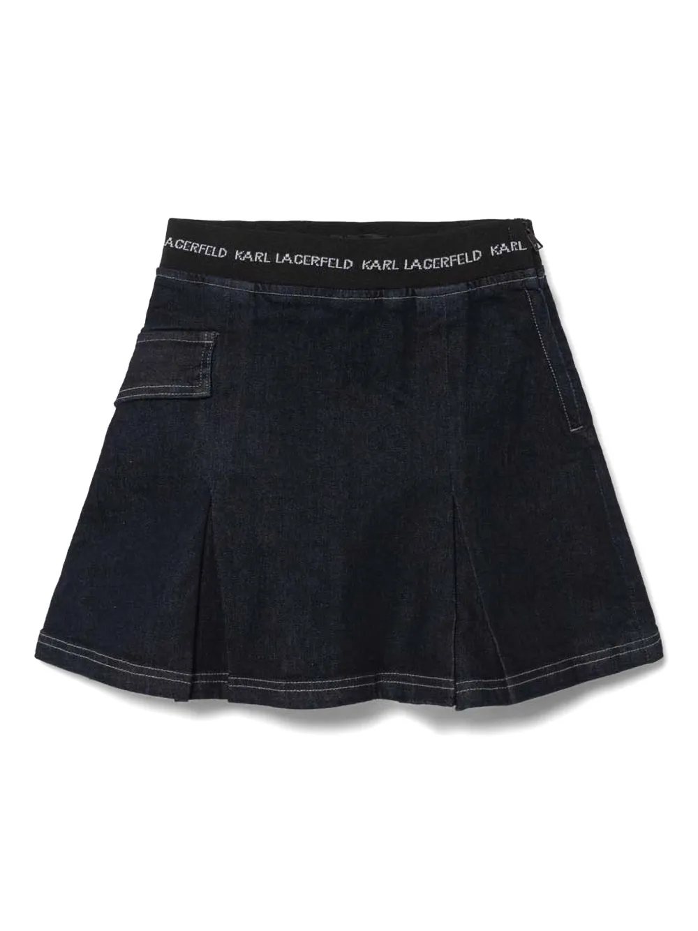 Karl Lagerfeld Kids logo-waistband miniskirt | Blue | Image 1