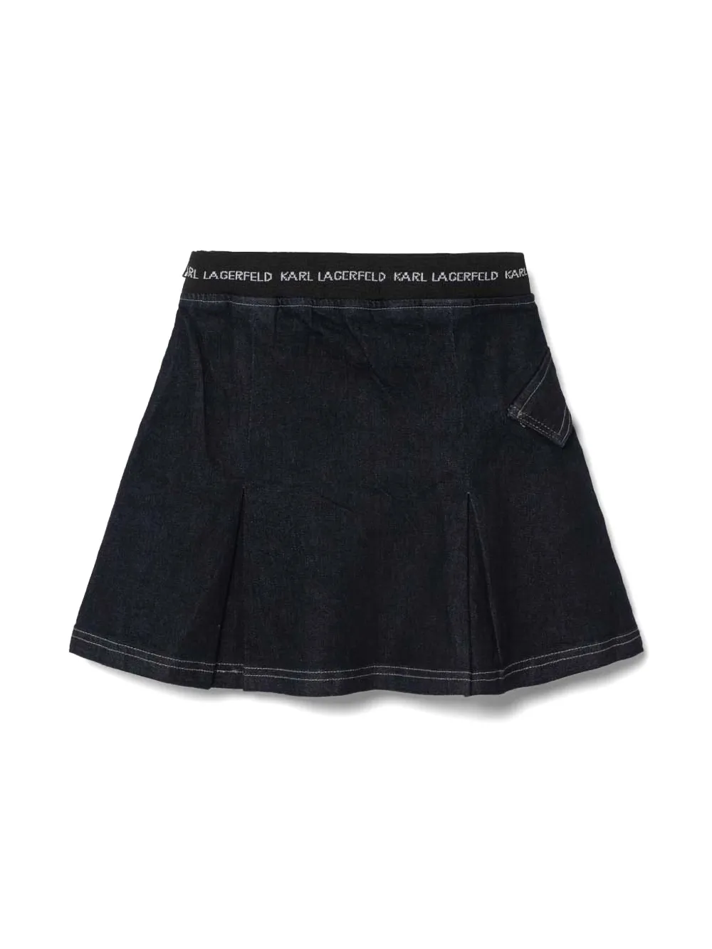 Karl Lagerfeld Kids logo-waistband miniskirt - Blauw