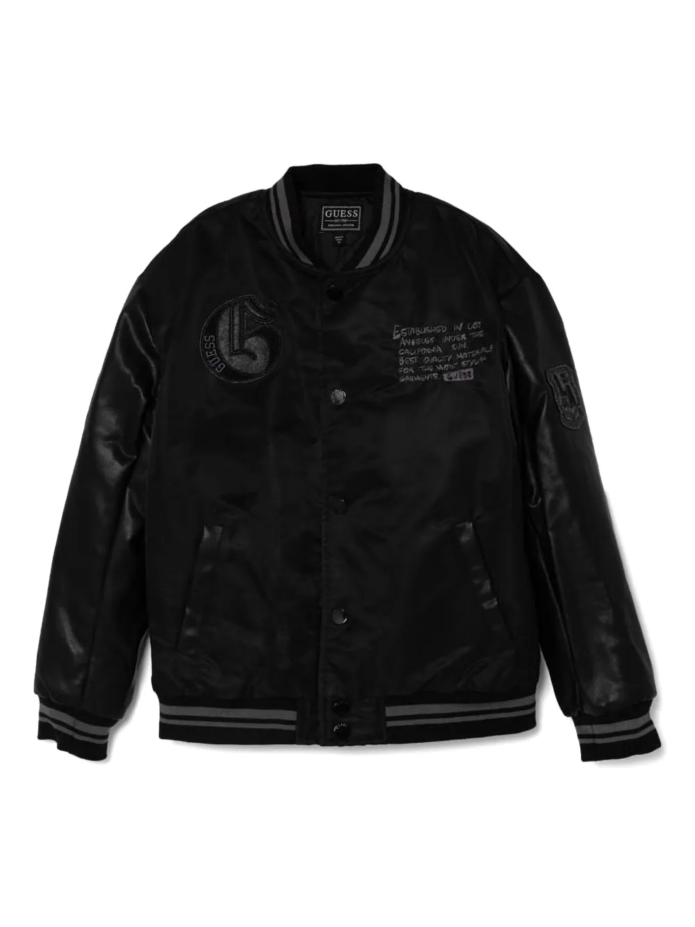 Guess kids Bomberjack met logo Zwart