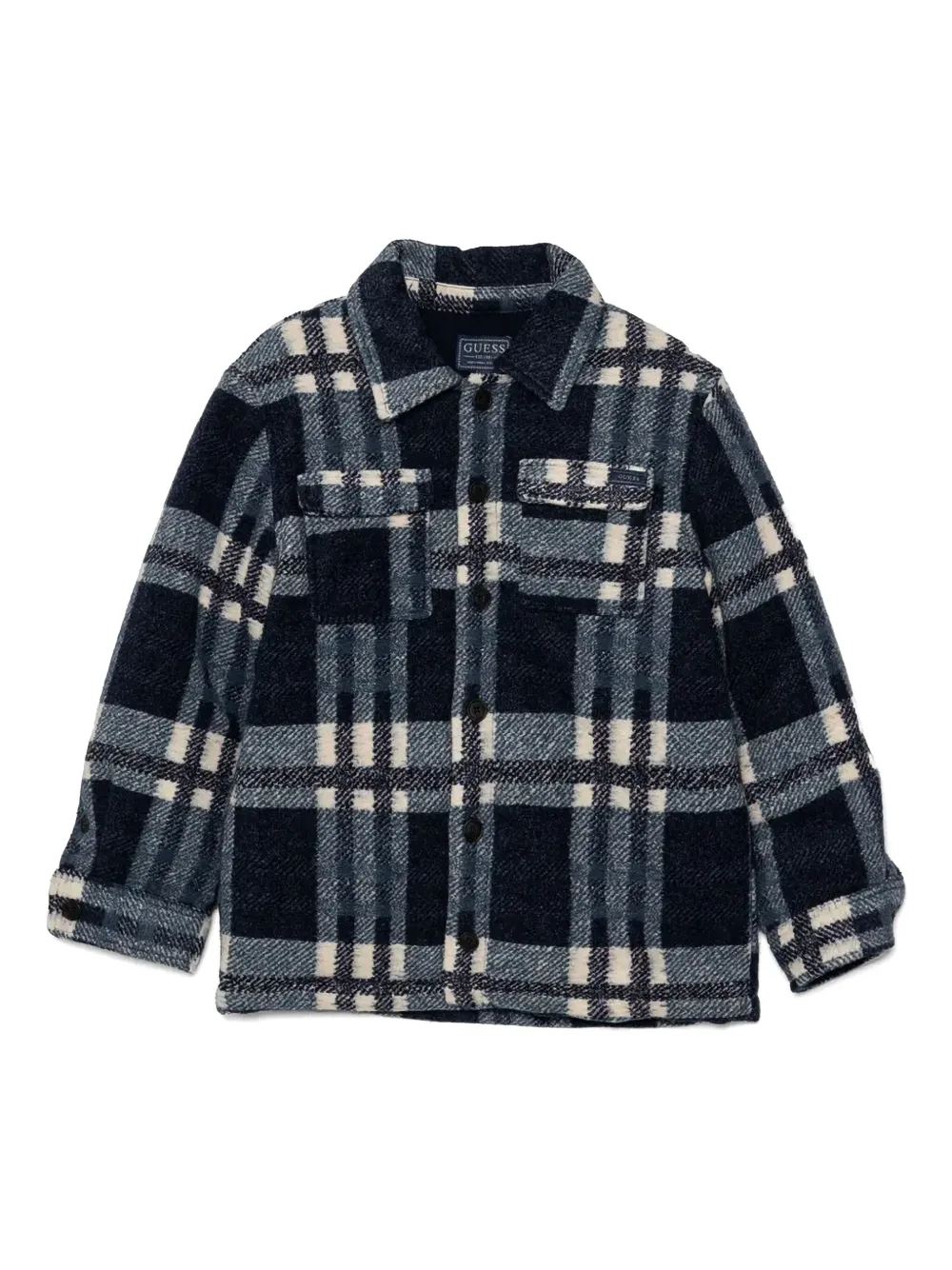 guess kids Jaqueta xadrez com abotoamento | Azul | Image 1