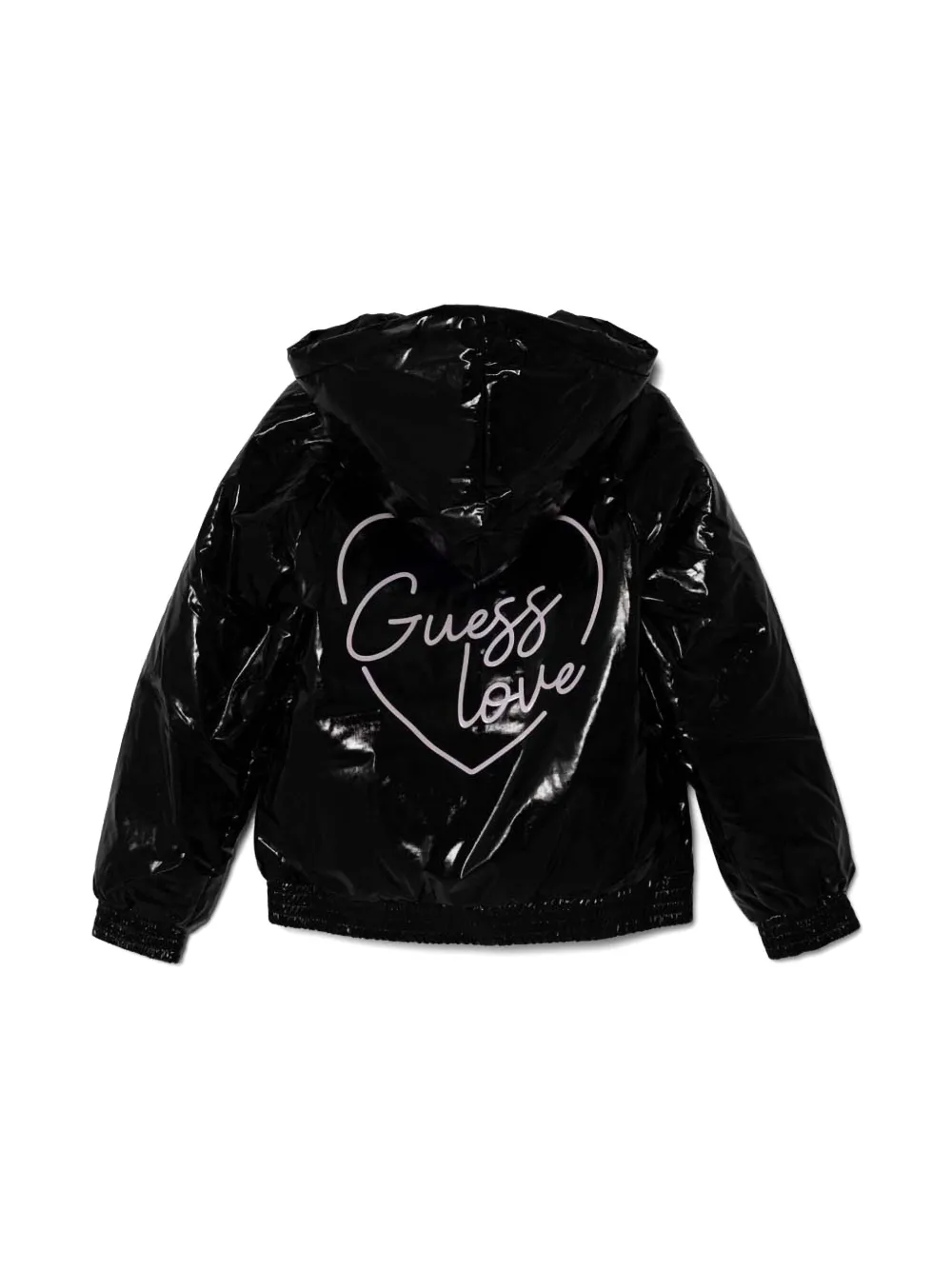 guess kids logo bomber jacket - Zwart