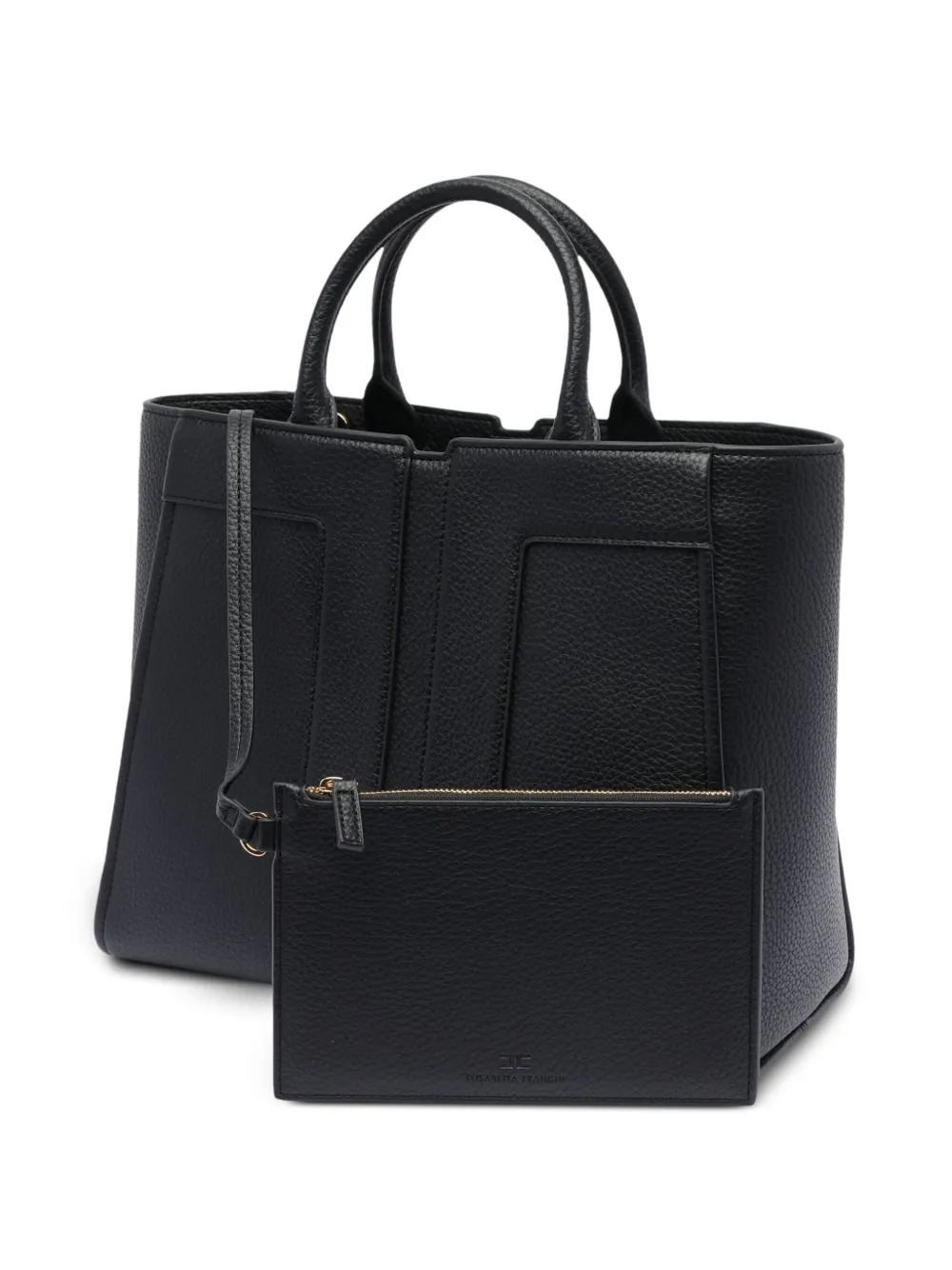 Elisabetta Franchi Shopper van imitatieleer Zwart