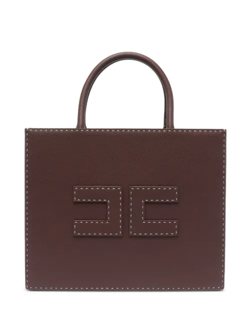 Sac à main à coutures contrastantes - Elisabetta Franchi - Modalova
