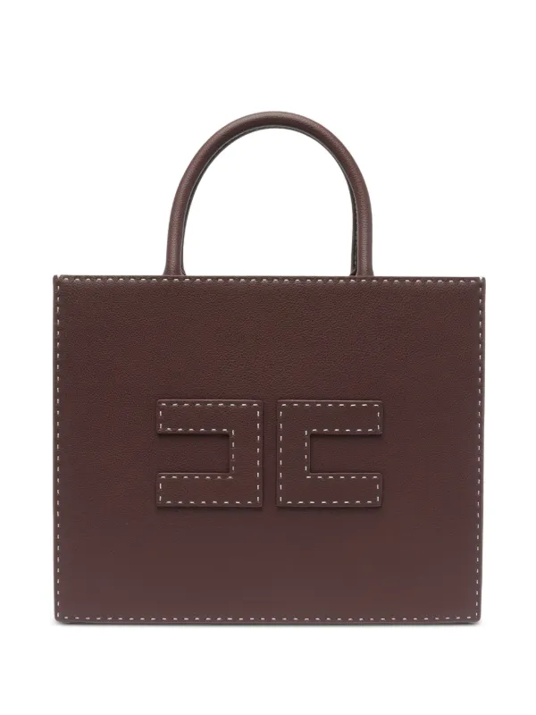 トートバッグ ELISABETTA FRANCHI Small tote with contrast stitching 28473157_57818074_600.jpg