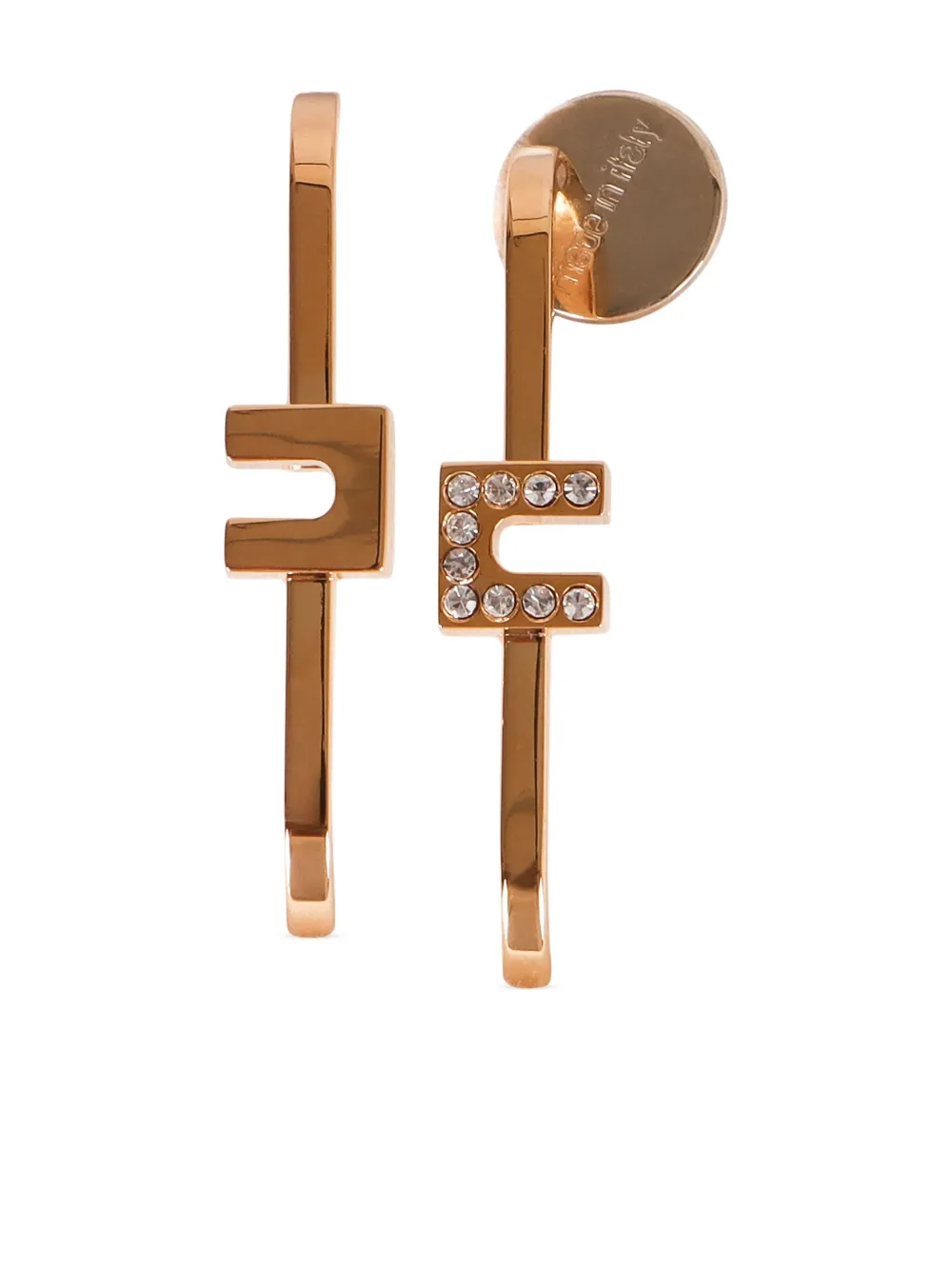 Elisabetta Franchi aretes con logo Orecchini | dorado | Image 1
