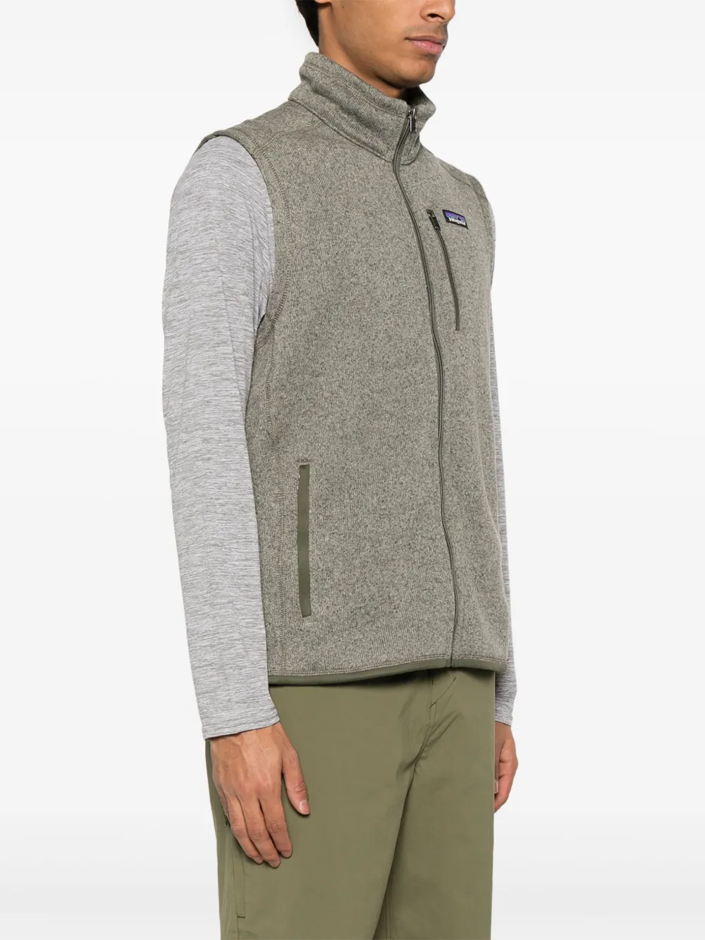 Patagonia Bodywarmer met logopatch Groen