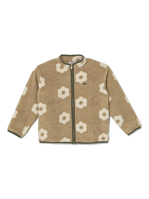 Lacoste Kids Jaqueta floral de fleece com zíper