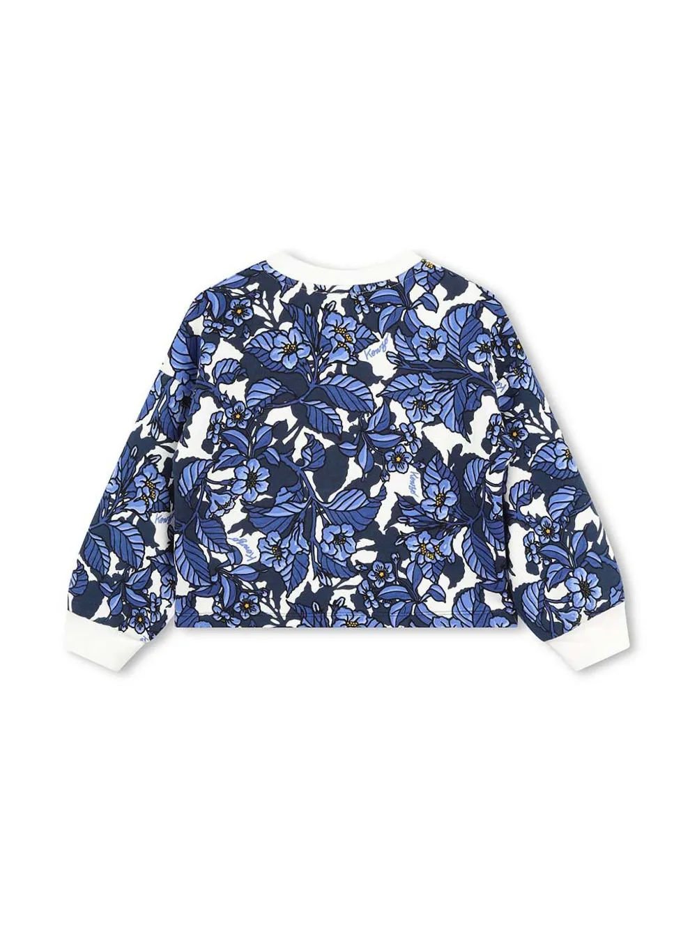 Kenzo Kids Sweater met bloemenprint Blauw