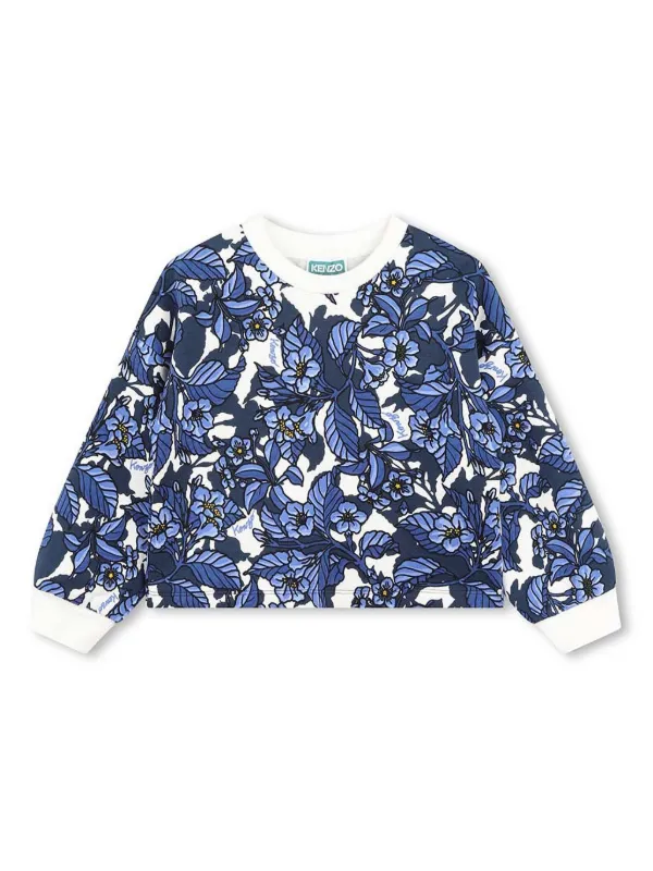 Kenzo Kids フローラル スウェットシャツ | ブルー | FARFETCH JP