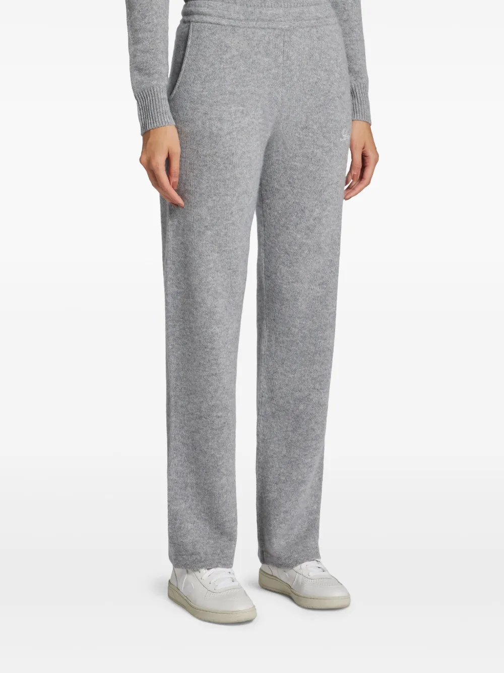 Sporty & Rich Trainingsbroek met geborduurd logo Grijs