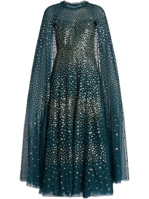 Robe à effet de cape brodée de sequins - Needle & Thread - Modalova