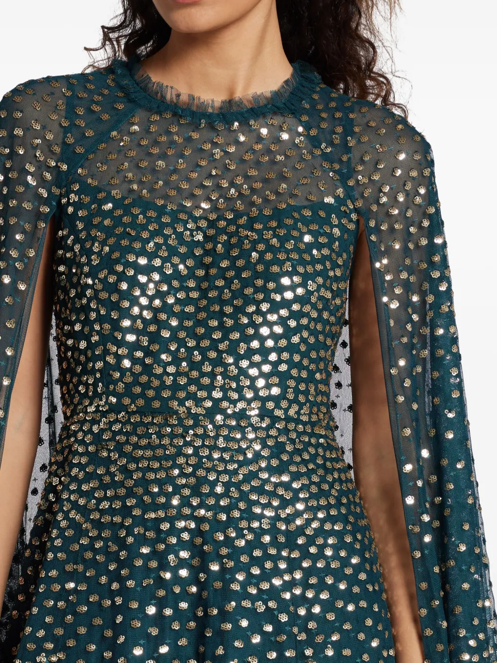 Needle & Thread Jurk met pailletten Groen