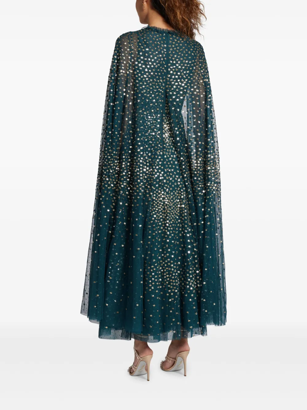 Needle & Thread Jurk met pailletten Groen