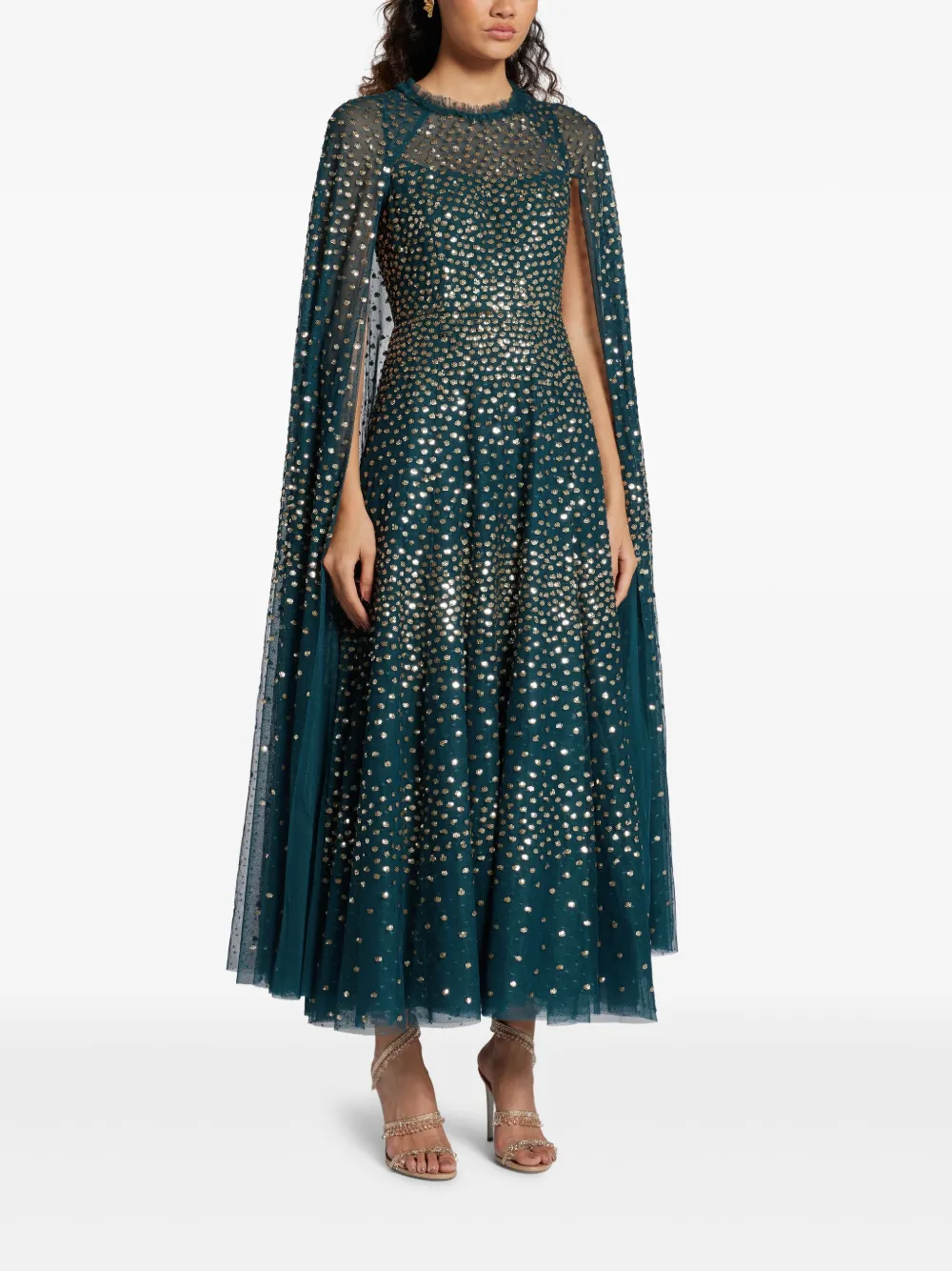 Needle & Thread Jurk met pailletten Groen