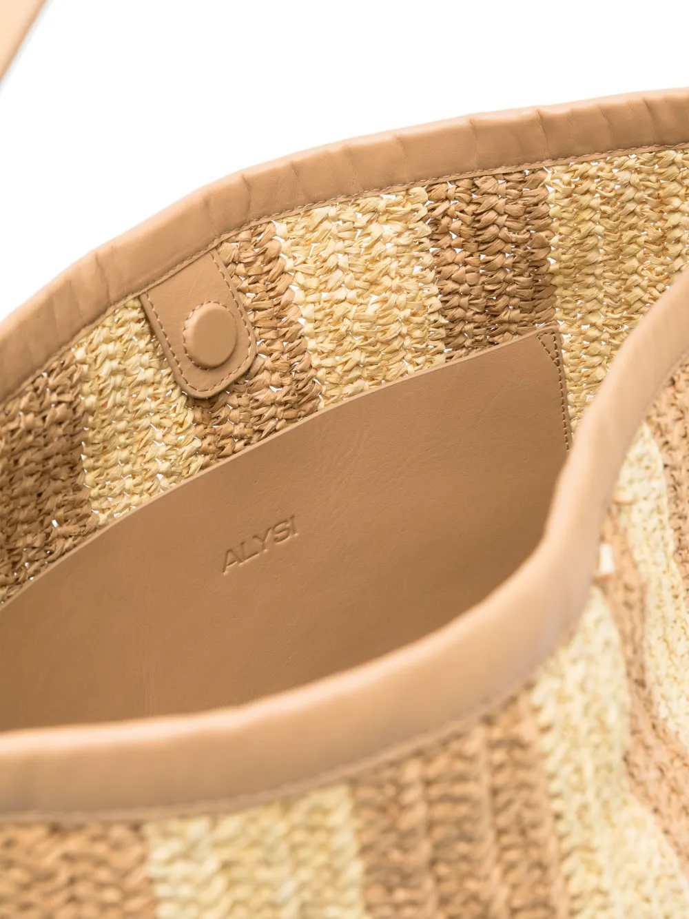 Alysi Raffia schoudertas Beige