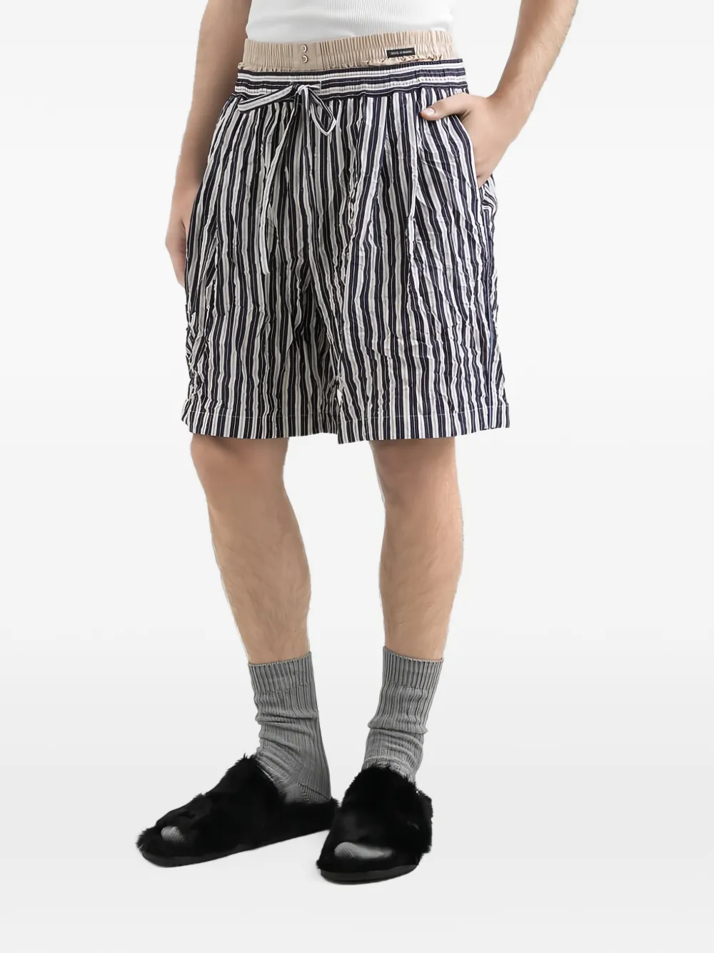 Dolce & Gabbana Geplooide shorts Zwart