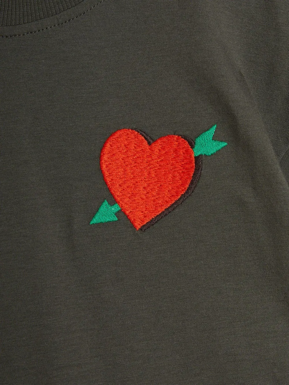 Mini Rodini T-shirt met hart-applicatie Zwart