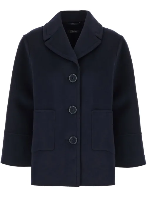 S Max Mara manteau en laine - Bleu - 'S Max Mara - Modalova