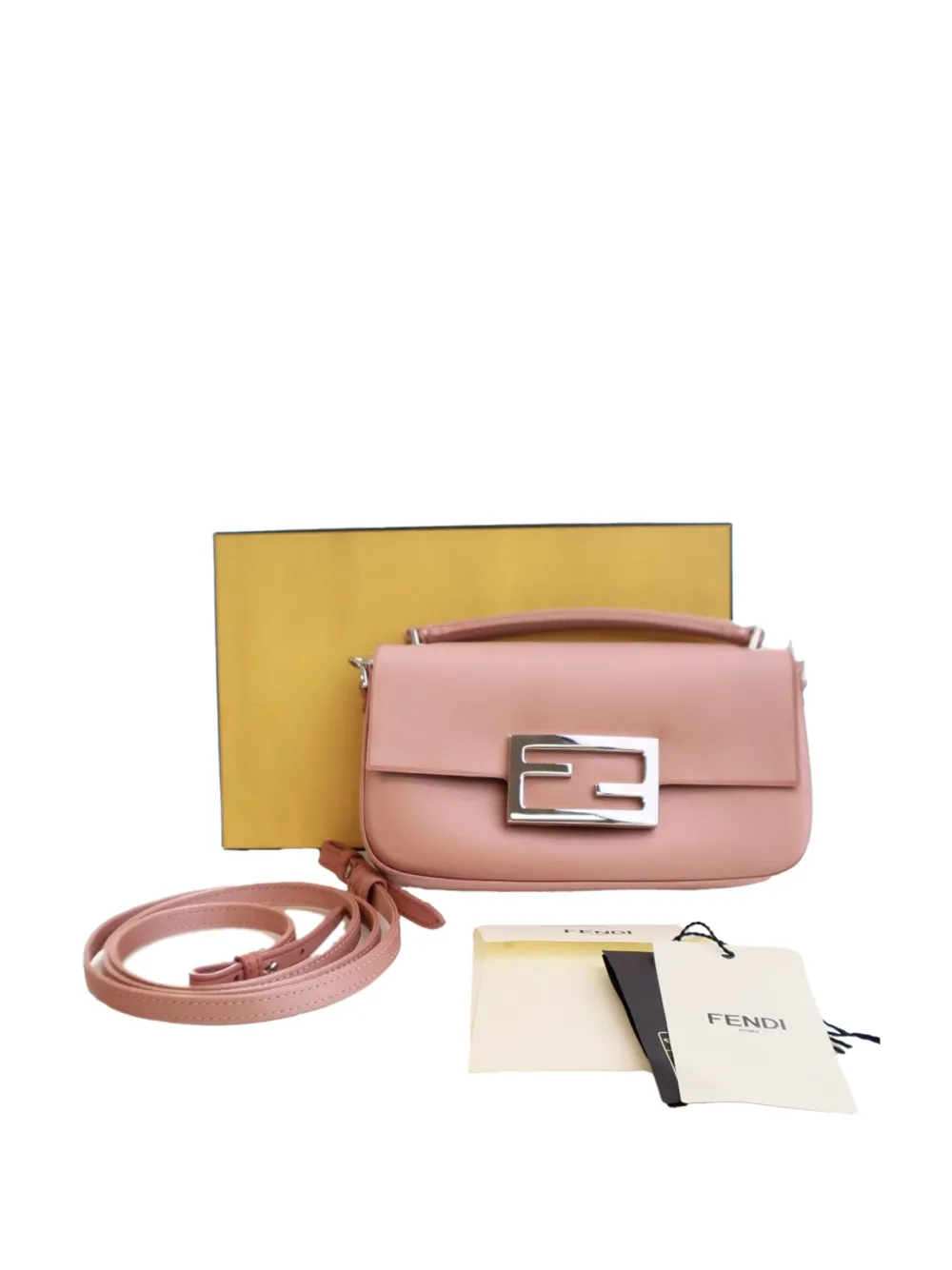 Fendi Pre-Owned 2010-2024 Bagbaguette satijnen tas voor telefoon - Roze