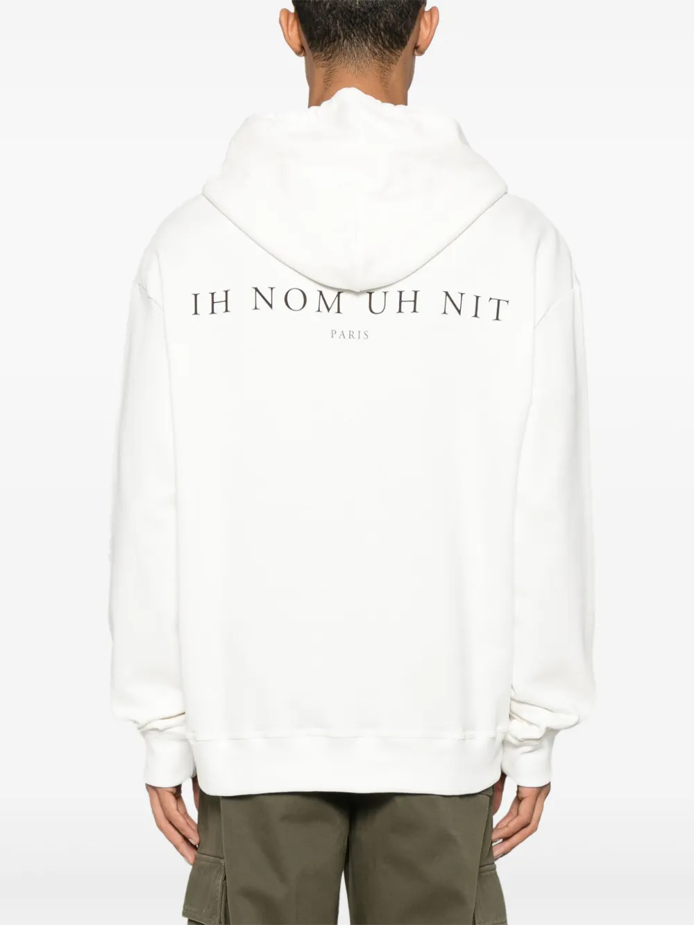 Ih Nom Uh Nit Hoodie met print Wit