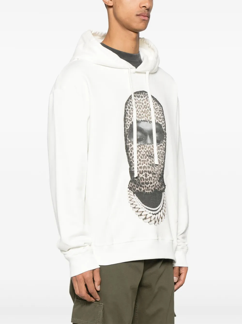 Ih Nom Uh Nit Hoodie met print Wit