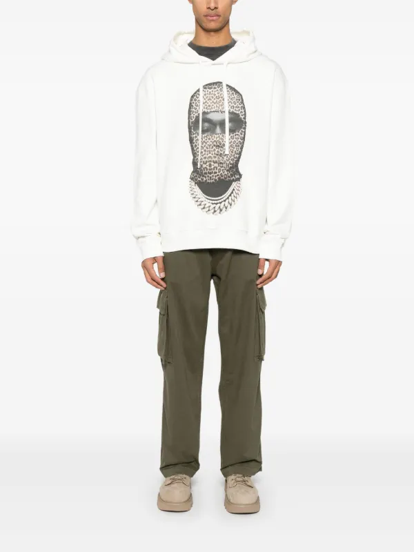 ★Ih Nom Uh Nit MASK FUTURE Vネック ロゴ コットン パーカー Future Mask Hoodie | IH NOM UH NIT Composition100
