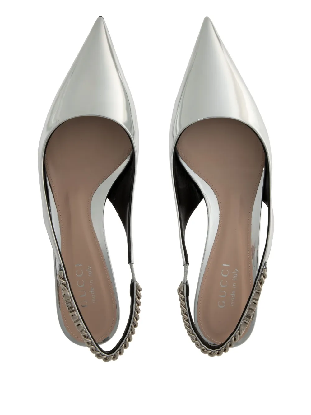 Gucci 45mm Signoria Pumps In Silver