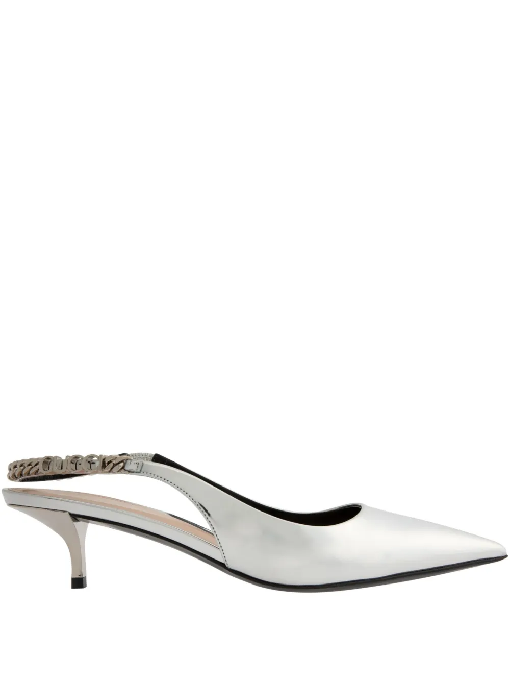 Gucci 45mm Signoria Pumps In Silver