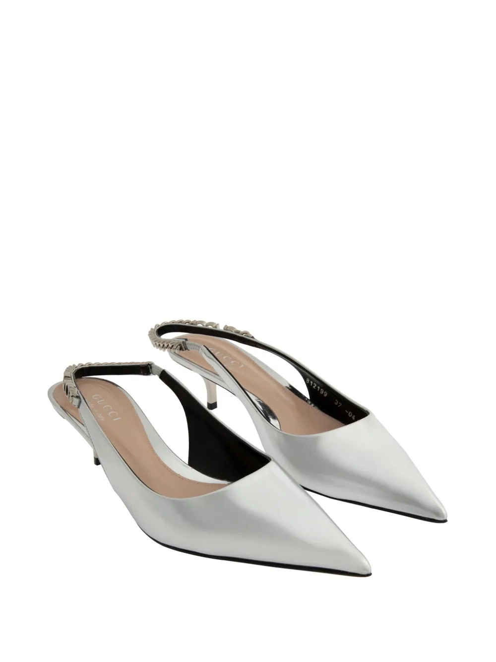 Gucci 45mm Signoria Pumps In Silver