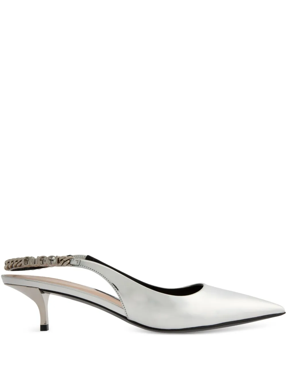 Gucci 45mm Signoria pumps Silver