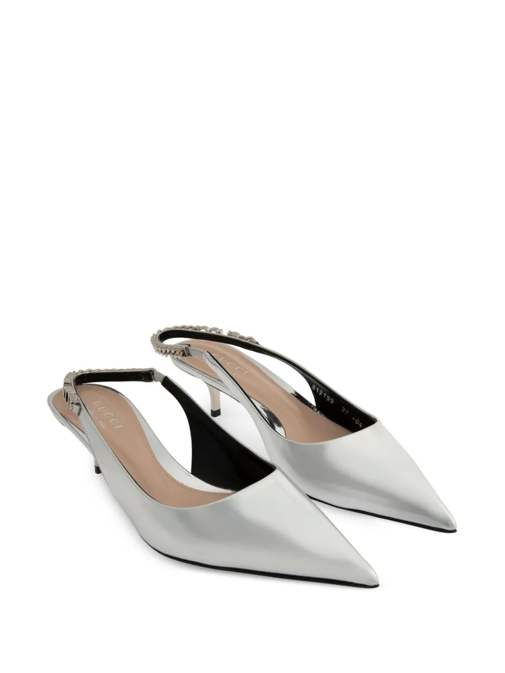 Gucci 45mm Signoria pumps Silver