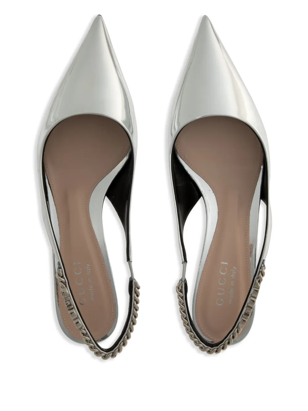 Gucci 45mm Signoria pumps Silver