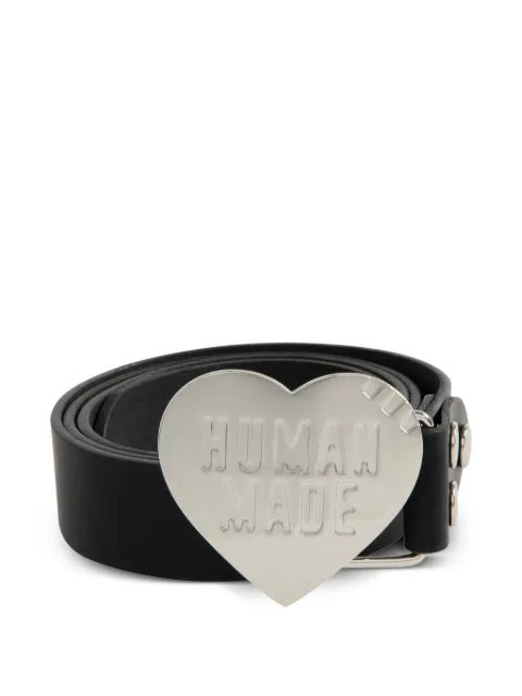 Human Made heart-buckle leather belt